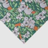 Papier Mousseline Cute Koala Motif Hunter Green (Détail)