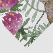 Papier Mousseline Cute lapin en fleurs d'aquarelle (Détail)