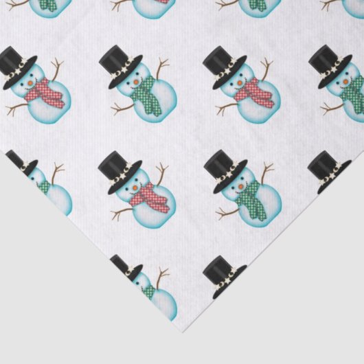 Papier Mousseline Cute Little Snowmen (Détail)