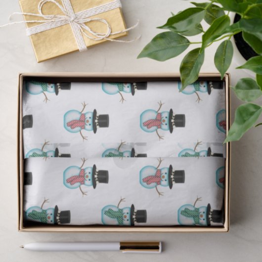 Papier Mousseline Cute Little Snowmen (Cadeau)