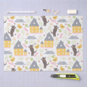 Papier Mousseline Cute Maison Jaune Baby shower aux chiots (Artisanat)