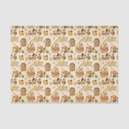 Papier Mousseline Cute mélange motif de Pâques (Recto)