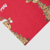 Papier Mousseline Cute merry giraffe Christmas tree zoo safari Xmas  (Détail)