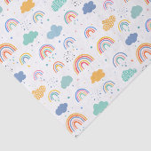Papier Mousseline Cute moderne Rainbows et Motif de nuages (Détail)