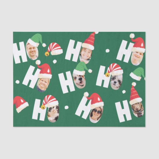 Papier Mousseline Cute moderne Santa Hats Neuf Photos de famille (Recto)