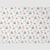 Papier Mousseline Cute Motif Boho en blanc (Recto)