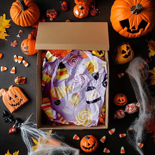 Papier Mousseline Cute Motif Candycorn