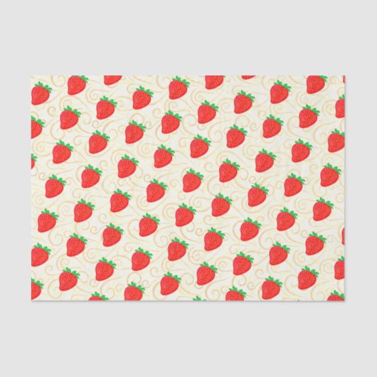 Papier Mousseline Cute Motif Fraise Pour do-it-yourself Décor & Arti (Recto)