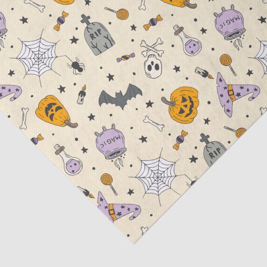 Papier Mousseline Cute Motif Halloween (Détail)