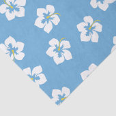 Papier Mousseline Cute Motif Simple Bleu Chic Floral (Détail)