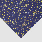Papier Mousseline Cute Navy Blue Celestin Motif Amusant Lovely Star (Détail)