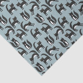 Papier Mousseline Cute noir et blanc Motif de chat Tuxedo (Détail)