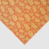 Papier Mousseline Cute Orange Ghosts Halloween (Détail)