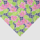 Papier Mousseline Cute Palm Beach Fleurs Tropicales & Ananas (Détail)
