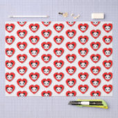Papier Mousseline Cute Panda Bear Dans Le Coeur Rouge (Artisanat)