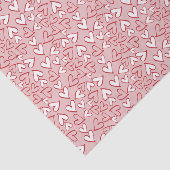 Papier Mousseline Cute Pastel Blush Rose Red Hearts Motif d'art (Détail)