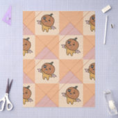 Papier Mousseline Cute Pastel Halloween Citrouille Motif chauve-sour (Artisanat)