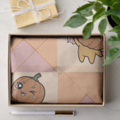 Papier Mousseline Cute Pastel Halloween Citrouille Motif chauve-sour (Cadeau)