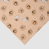 Papier Mousseline Cute Pastel Pumpkin Halloween Pattern Wrapping Pap (Détail)