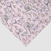 Papier Mousseline Cute Pastel rose Halloween Bonbons bébé (Détail)