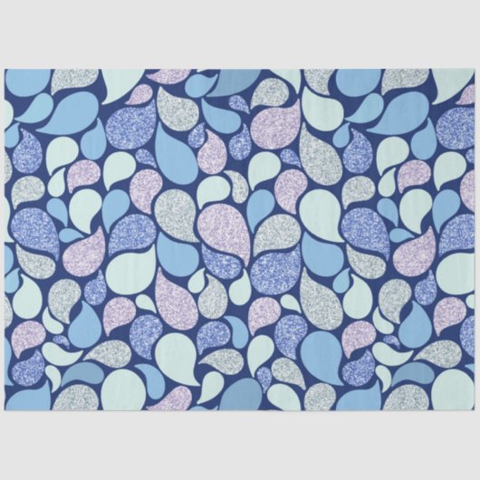 Papier Mousseline Cute Pastel Sirène Tear Drop Girly Motif Océan (Recto)