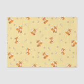 Papier Mousseline Cute Petit Fox Jaune Motif (Recto)