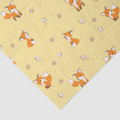 Papier Mousseline Cute Petit Fox Jaune Motif (Détail)