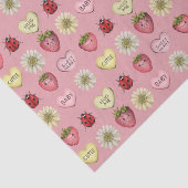 Papier Mousseline Cute Pink Kawaii Valentine's Day Motif (Détail)