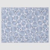 Papier Mousseline Cute plage bleu coquillage motif (Recto)