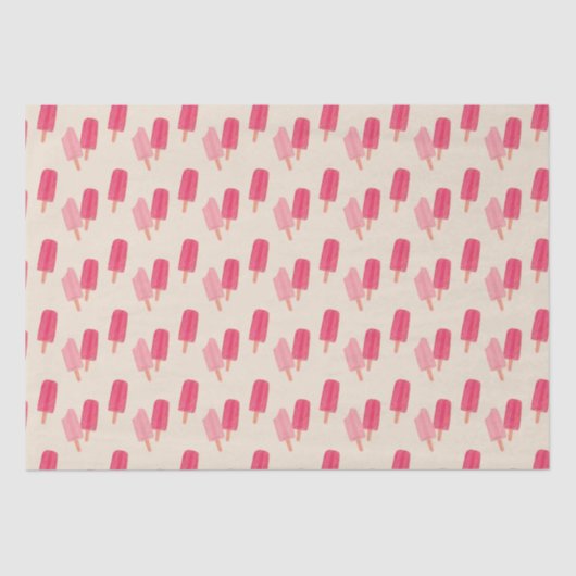 Papier Mousseline Cute Popsicle Friends Tissue Paper (Recto)