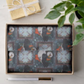 Papier Mousseline Cute Puffin Oiseaux Motif d'hiver r (Cadeau)