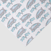 Papier Mousseline Cute Racing Voitures et drapeaux Enfants Motif (Détail)