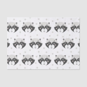Papier Mousseline Cute Racoon Motif - Enfants