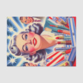 Papier Mousseline Cute Retro Maquillage Pin Up (Recto)