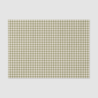 Papier Mousseline Cute Rétro Olive Green En vichy Plaid Motif 