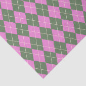 Papier Mousseline Cute Retro Preppy Pink et Motif de Jacquard vert   (Détail)