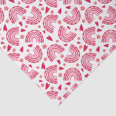 Papier Mousseline Cute Rose Arc-en-ciel & Coeurs Motifs Enfants (Détail)