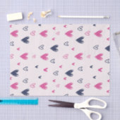 Papier Mousseline Cute Rose Heart Love Motif Saint Valentin (Artisanat)