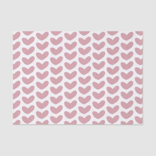 Papier Mousseline Cute Rustique Valentines Coeurs Motif (Recto)