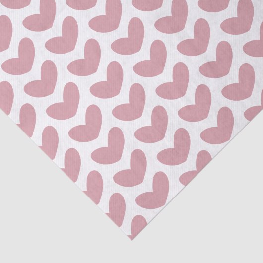 Papier Mousseline Cute Rustique Valentines Coeurs Motif (Détail)