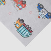 Papier Mousseline Cute Service Vehicles  (Détail)