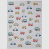 Papier Mousseline Cute Service Vehicles  (Recto)