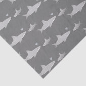 Papier Mousseline Cute Sharks Solid Grey Arrière - plan | BABY SHOWE (Détail)