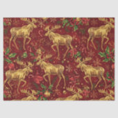 Papier Mousseline Cute Simple joyeux Noël caricature patte de rennes (Recto)