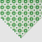 Papier Mousseline Cute Simple St Patrick's Lucky Clover Green Plaid (Détail)