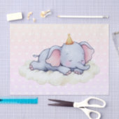 Papier Mousseline Cute Sleeping Baby Elephant Baby Shower (Artisanat)