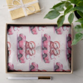 Papier Mousseline Cute Sloth Driving a Pink Convertible Pattern (Cadeau)