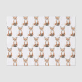 Papier Mousseline Cute Smiling Foxes Birthday (Recto)