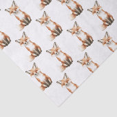 Papier Mousseline Cute Smiling Foxes Birthday (Détail)