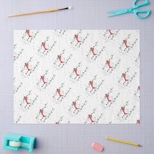 Papier Mousseline Cute Snowman (Artisanat)